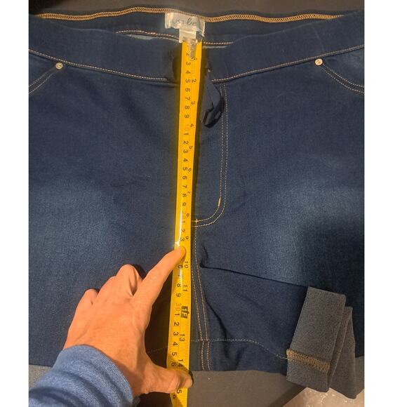 Ladies 3XL Rolled Cuff Shorts with Drawstring Design Rinse Wash Jean Color - Picture 7 of 9